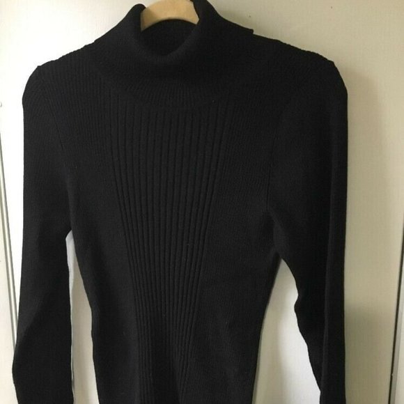 DOTS Black Turtleneck Long Sleeve Sweater Classic - Picture 1 of 6